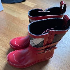 Burberry Red Rainboots- NEW